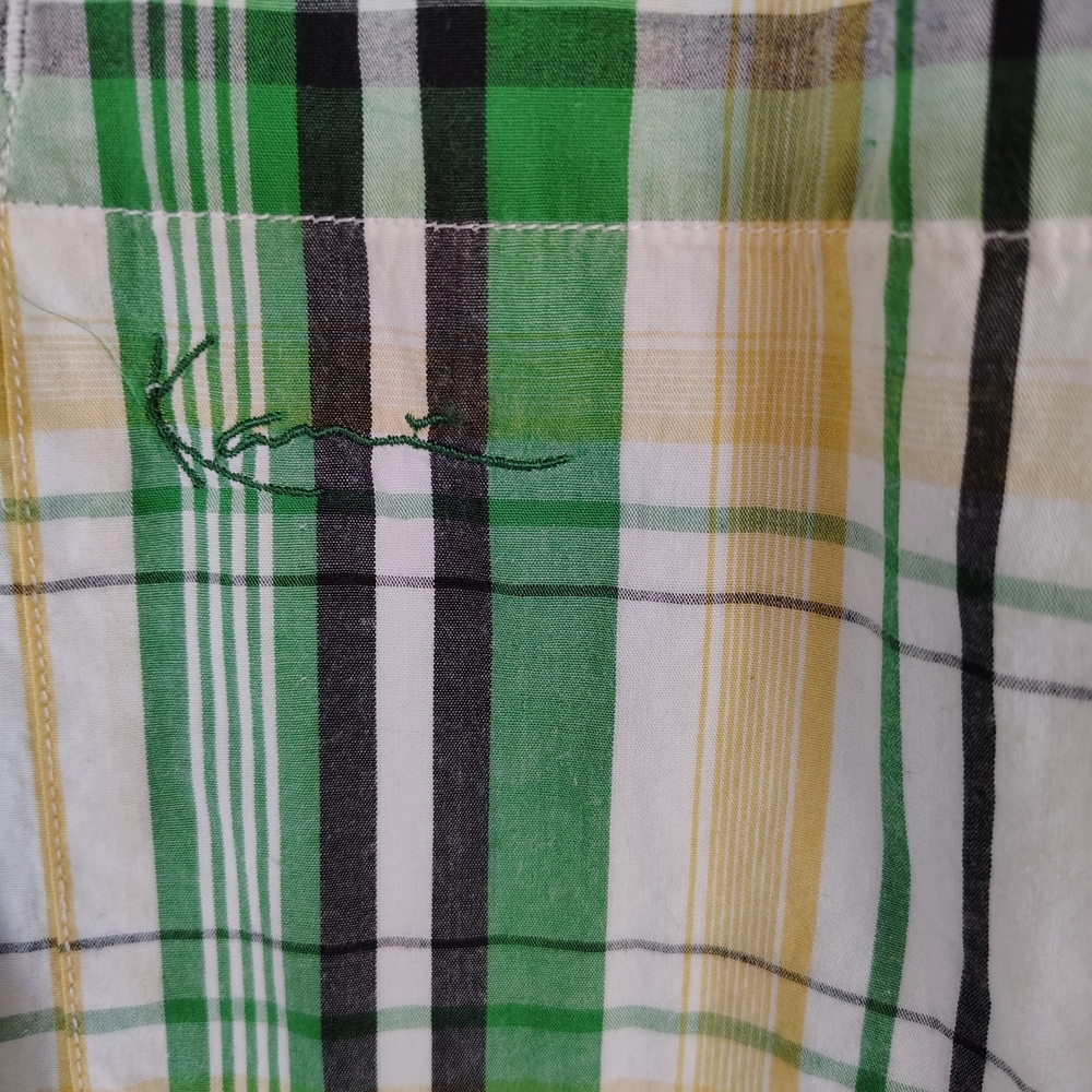 Men's Green Plaid Shirt - Picture 2 of 3